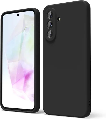 Miniatura 230 de oakxco Funda para teléfono Samsung Galaxy A12 con agarre de silicona líquida, linda delgada fina suave cubierta de gel de goma TPU lisa para mujeres