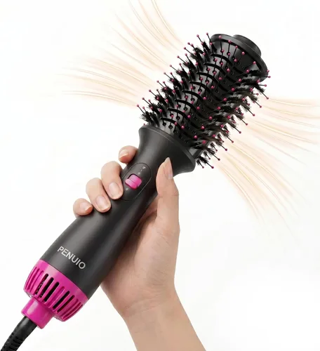 Cepillo Secador de Pelo, Secador de Pelo con Cepillo 4 en 1, Estilo con Aire Caliente, Cepillo para Secado y Volumización con Tecnología Iónica |