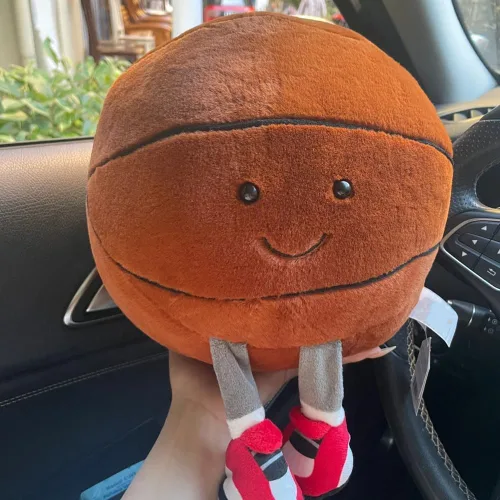 Miniatura 6 de Juguetes de peluche de fútbol americano de 13.7 pulgadas, juguete de pelotas deportivas rellenas de rugby, con pies, muñeca de fútbol creativa