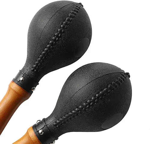Miniatura 4 de Maracas de percusión par de agitadores sonajeros martillo de arena instrumento de percusión con carcasas de plástico ABS y mangos de madera
