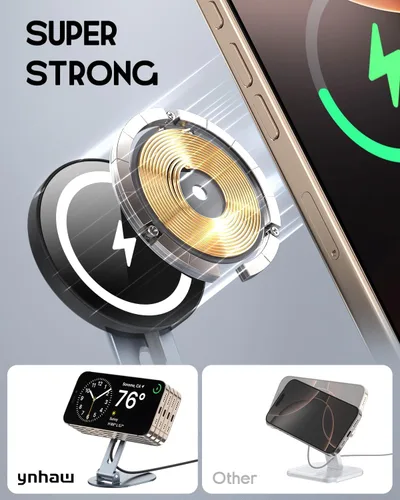 Miniatura 3 de Soporte de cargador inalámbrico magnético para cargador Mag-Safe, soporte de carga inalámbrico plegable hecho para iPhone 17/17 Pro
