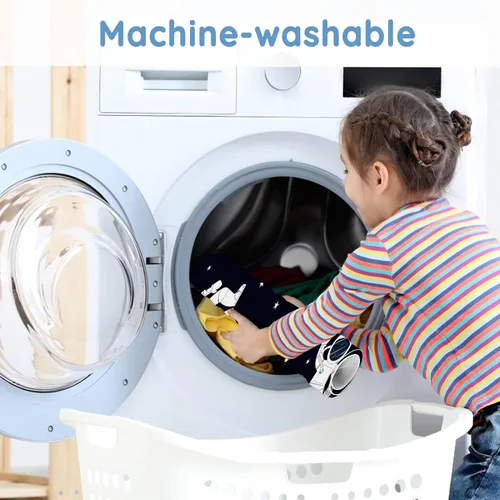 Miniatura 5 de Tapetes de bañera para niños, tapete de baño de astronauta negro antideslizante para bañera de 40 x 16 pulgadas, grande, lavable, antideslizante