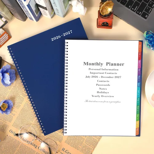 Miniatura 9 de Agenda mensual 2026 – Agenda 2026, enero 2026 – diciembre 2026, 9 x 11 pulgadas, agenda mensual 2026, calendario 2026 con encuadernación en espiral