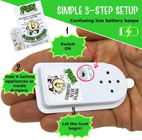 Miniatura 8 de FUN delivery: Bleepin' Batería Oculta Molesto Humo Alarma Pitido Broma Broma Sonido Mordaza