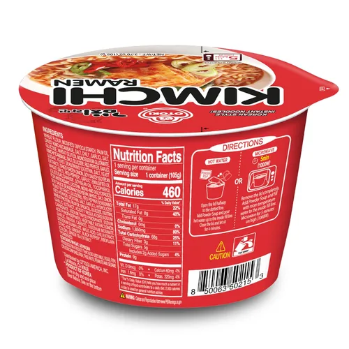 Miniatura 4 de OTOKI Kimchi Ramen - Tazones de tazón, paquete de 6 (3.70 oz), fideos instantáneos coreanos, sabor picante Kimchi picante