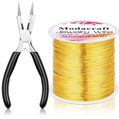 Miniatura 11 de Alambre de plata de calibre 20 para hacer joyas con alicates 4 en 1 Modacraft de 82 pies, alambre para manualidades de 0.8mm, alambre de cobre