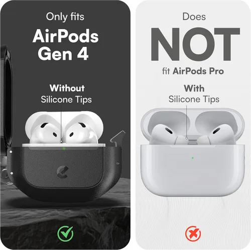 Miniatura 2 de Keybudz Funda para AirPods 4 con candado, funda totalmente impermeable para AirPods de 4ª generación, llavero, protección resistente y resistente