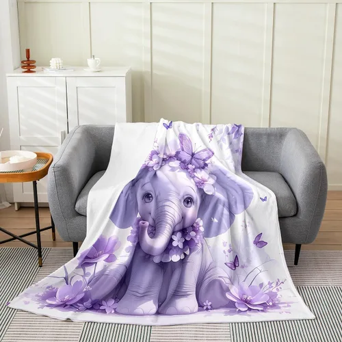 Miniatura 24 de Erosebridal American Flag Throw Blanket 40x50 Inch Sofa Bed Couch Decor,Rustic Deer Hunting Fleece Blanket for Kids Boys Girls,Farmhouse Cabin Bed