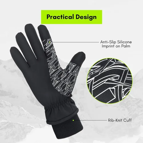 Miniatura 5 de Extremus Winter Gloves for Men Women, Touchscreen Running Gloves, Anti-Slip Palm Warm Gloves for Running, Cycling, Hiking & Driving, Cold Weather