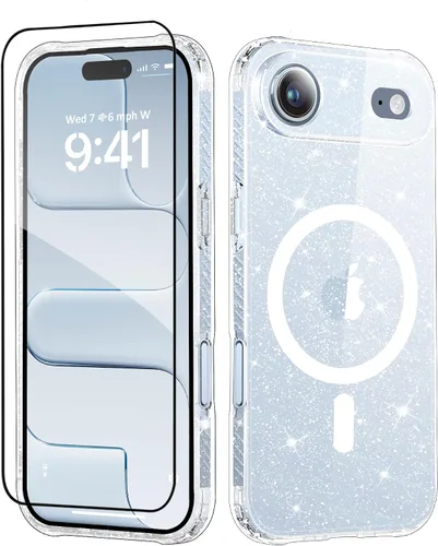 Miniatura 31 de MIODIK Compatible con Funda para iPhone Air, [Compatible con Magsafe] con Protector de Pantalla y Protección de Cámara Mejorada, Funda Protectora