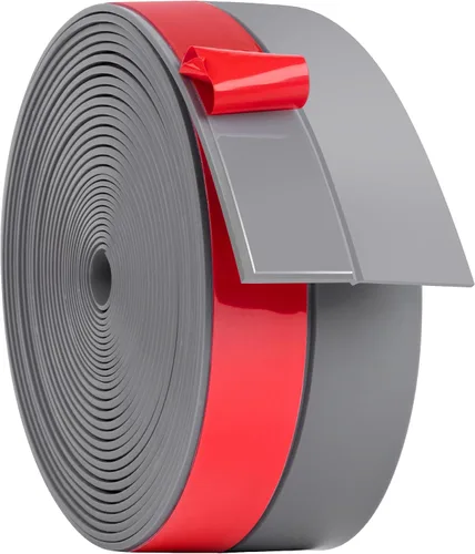 Miniatura 18 de ToLanbbt Burlete de Silicona Tira de Sellado para Puerta 2 pulgadas x 20 pies Tapón de Corrientes de Aire para Puerta Cinta Autoadhesiva para Negro