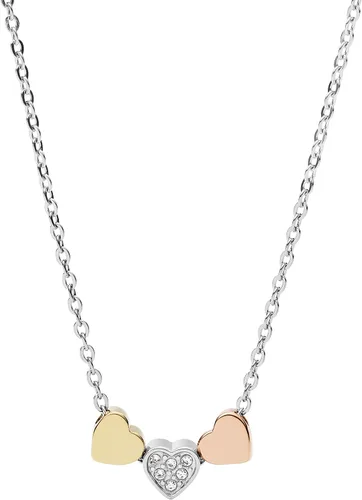 Miniatura 2 de Fossil Collar de cadena con colgante de plata de ley o acero inoxidable plateado para mujer, Acero inoxidable