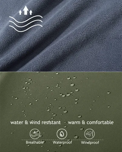 Miniatura 6 de MAGCOMSEN Pantalones de senderismo para hombre, con forro polar, pantalones impermeables para la nieve, pantalones de trabajo al aire libre con 5