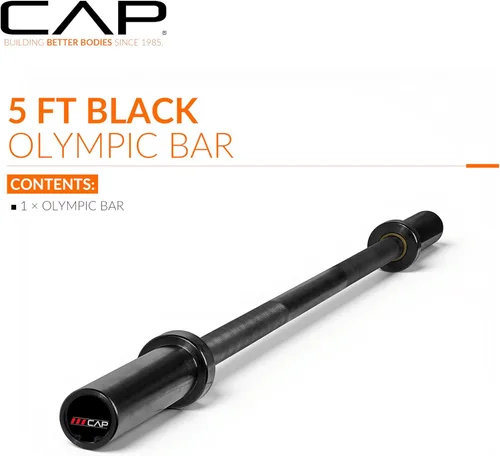 Miniatura 2 de CAP Barbell Barras olímpicas de 2 pulgadas 5 pies, 6 pies y 7 pies Múltiples opciones