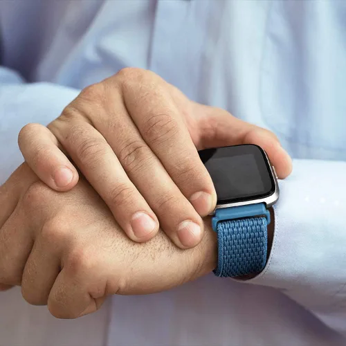 Miniatura 2 de Bandas de nailon compatibles con Fitbit Versa 2, Fitbit Versa Lite, Fitbit Versa, correa de repuesto suave ajustable transpirable para mujeres