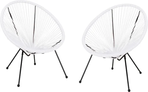 Miniatura 10 de GDFStudio Noble House Anson - Silla de tela hamaca para exteriores, color negro (juego de 2)