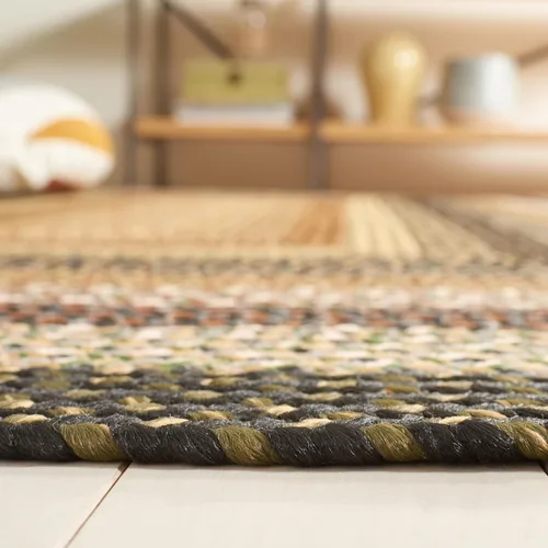 Miniatura 4 de SAFAVIEH Alfombra Lavable Colección Trenzada para Exteriores - 2' x 3', Multicolor, Hecha a Mano y Reversible, No Desprende Pelusa y Fácil