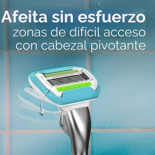 Miniatura 5 de Gillette Venus - Maquinilla de afeitar para mujer, extra suave, incluye 1 mango de afeitar reutilizable + 4 repuestos de maquinilla de afeitar de 5