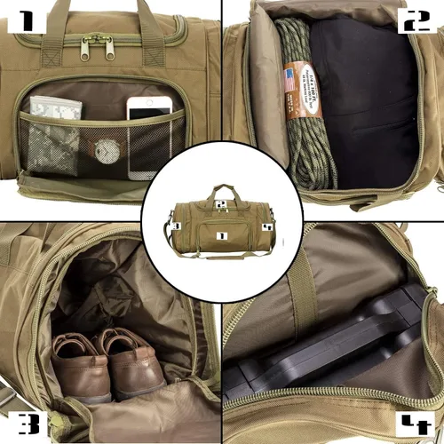 Miniatura 6 de Bolsa de gimnasio para hombres y mujeres con compartimento para zapatos, deporte, fin de semana, viajes, durante la noche, bolsa de transporte