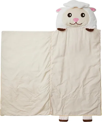 Miniatura 8 de Tapete para siesta preescolar con personaje de Nap Buddies para niños, saco de dormir con almohada para guardería, a partir de 3 años Cordero
