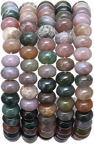 Miniatura 3 de BEADIA Cuentas Facetadas de Piedra Natural Amazonita Rondelle 3x4mm Cuentas Semipreciosas Sueltas para Hacer Joyas 38cm