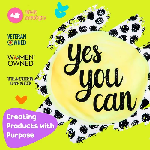 Miniatura 2 de Birdy Boutique "Yes You Can" - Tapiz motivacional para colgar en la pared, con cita inspiradora de 36 x 36 pulgadas, pancarta de afirmación positiva