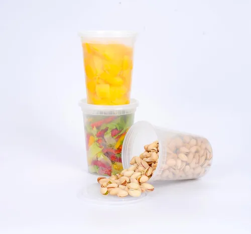 Miniatura 5 de EDI [32 onzas, 20 juegos] Contenedores de plástico deli para almacenamiento de alimentos con tapas herméticas Apto para microondas, congelador