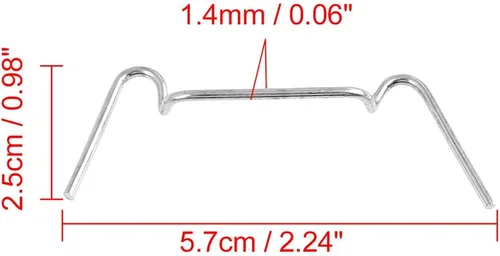 Miniatura 2 de uxcell Clip de resorte universal para motocicleta de repuesto para faros cuadrados 10 unids