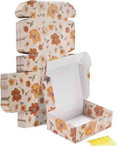 Miniatura 52 de HORLIMER Paquete de 40 cajas de envío de 5 x 5 x 5, caja de cartón corrugado blanco para correo, embalaje, pequeñas empresas