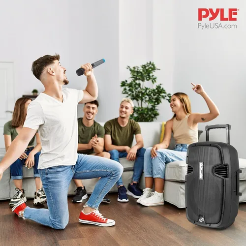 Miniatura 7 de Pyle Sistema de altavoces PA Bluetooth portátil - Altavoz de karaoke inalámbrico de 1000 W con subwoofer de 12 pulgadas, USB/SD/MP3/FM - Incluye
