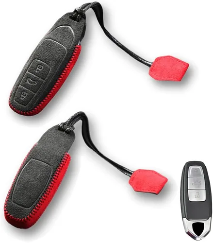 Alcantara - Funda de piel hecha a mano para llavero de automóvil inteligente para Lamborghini URUS 2018-2021