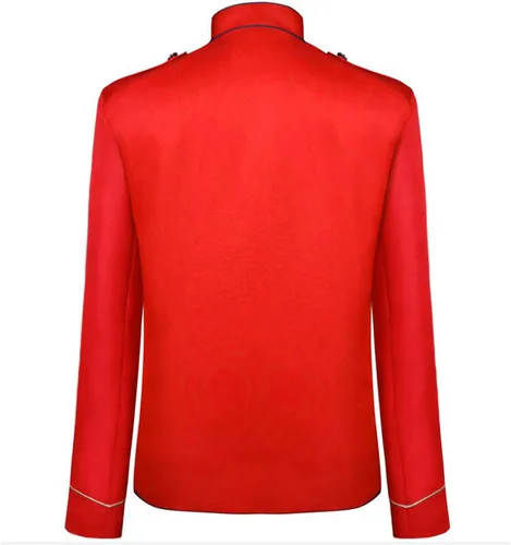 Miniatura 2 de XUNRYAN Chaqueta para hombre punk oficial militar para desfile de bateristas, chaqueta mayorette medieval victoriano, uniforme de Navidad, disfraz
