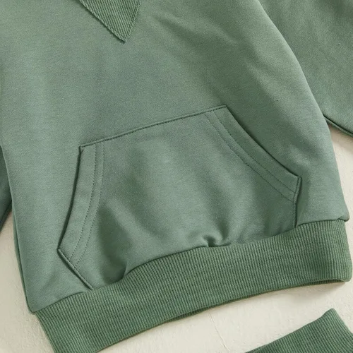 Miniatura 259 de Conjunto de ropa de otoño e invierno para bebé y niño, sudadera larga con capucha y pantalones para niños pequeños, 6, 12, 18, 24 meses, 2T