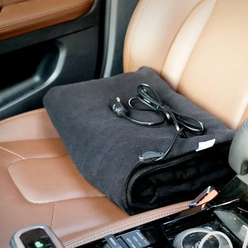 Miniatura 5 de Big Ant Manta eléctrica para automóvil de 12 V con apagado automático de 4 horas, manta eléctrica de nivel de calentamiento rápido para automóvil