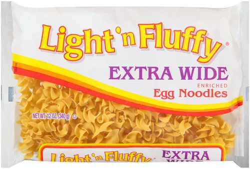 Light 'n Fluffy - Fideos de huevo extra anchos, bolsa de 12 onzas