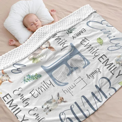 Miniatura 11 de Mantas de bebé personalizadas para niñas, manta de oso de bebé, manta de bebé de felpa suave Minky con nombre que recibe mantas para niñas, recién