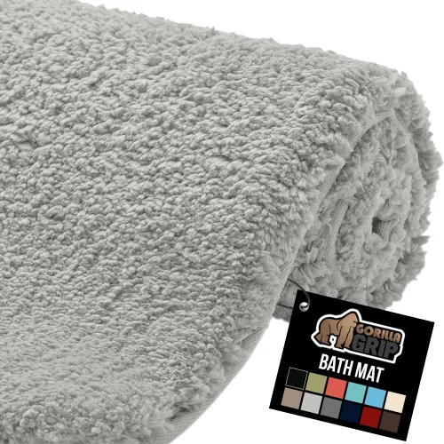Miniatura 15 de GORILLA GRIP Alfombras de baño, ultra suaves, absorbentes, de felpa gruesa, lavables a máquina, microfibra de secado rápido, tapetes para ducha