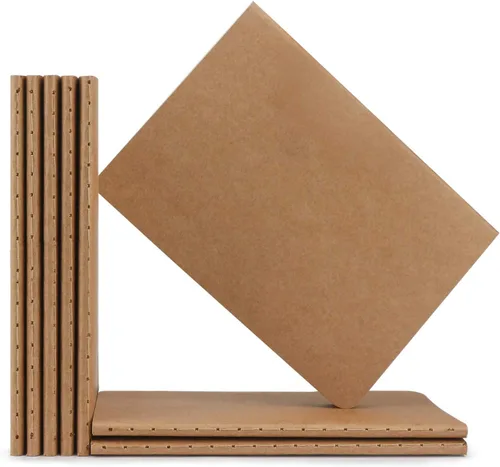 EUSOAR Cuaderno de papel kraft A6, paquete de 8 cuadernos de 3.9 x 5.5 pulgadas, 60 páginas de tapa suave, diario de viaje, cuaderno de dibujo,