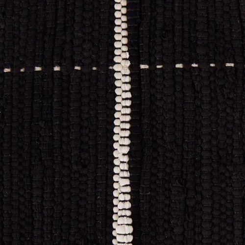Miniatura 3 de DII Modern Farmhouse - Alfombra Chindi de algodón, 26 x 40 pulgadas, color negro y crema