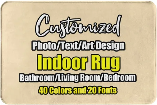 Miniatura 77 de sophiehome Customzied - Alfombras de baño con imagen de texto, alfombra de franela personalizada para interiores para el hogar, dormitorio, baño