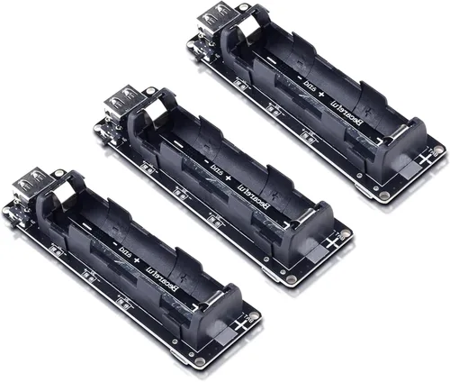 Miniatura 11 de diymore Soporte de batería 1865O doble Li-ion V8 Escudo de batería Micro USB 5V/3A 3V/1A Power Bank Módulo de carga de batería para Raspberry Pi