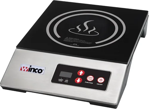 Miniatura 3 de Winco EIDS-34 - Quemador de inducción de grado comercial, 1800 W, 240 V Negro/Blanco