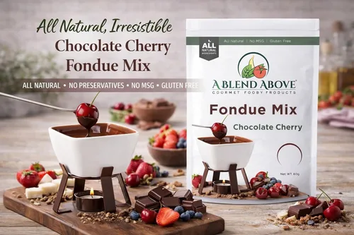 Miniatura 3 de Una mezcla de fondue de cereza y chocolate (paquete de 3), sabor natural, sin MSG, sin gluten. Sin conservantes, fácil de hacer, inmersión