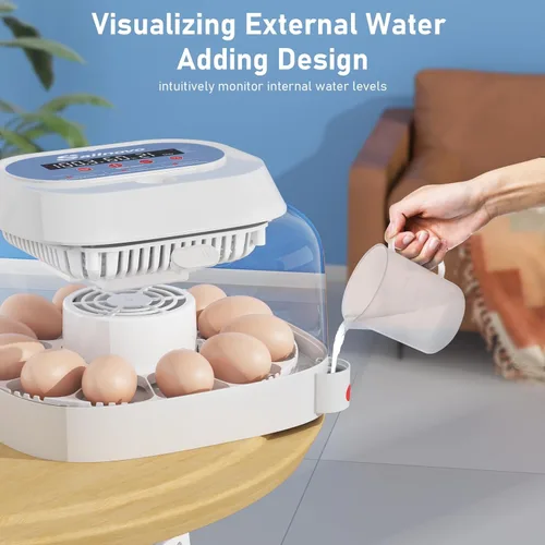 Miniatura 8 de Sailnovo 12 incubadoras de huevos para incubar huevos, incubadora de huevos con giro automático de huevos, control de temperatura, pantalla