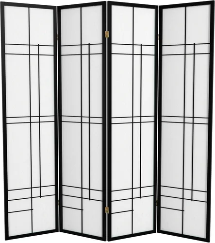Miniatura 17 de Red Lantern Pantalla Eudes Shoji de 6 pies de altura - Palisandro - 5 paneles Rosewood