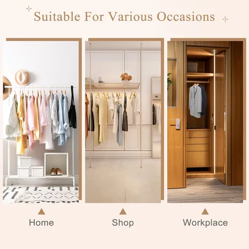 Miniatura 4 de ZENY Perchas de Madera Premium Paquete de 50, Perchas para Abrigos con Gancho Giratorio de 360 Grados, Perchas para Ropa para Trajes, Camisas