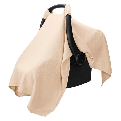 Miniatura 16 de Comfy Cubs Funda para Asiento de Coche de Bebé - Mezcla Suave y Transpirable de Rayón de Bambú y Algodón Muselina - Toldo Ligero para Protección