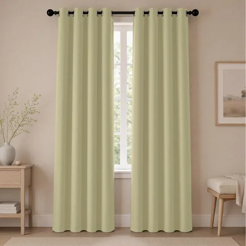Miniatura 96 de Cortinas de oscurecimiento de habitación de 45 pulgadas de largo para dormitorio y sala de estar, cortinas térmicas aislantes con ojales