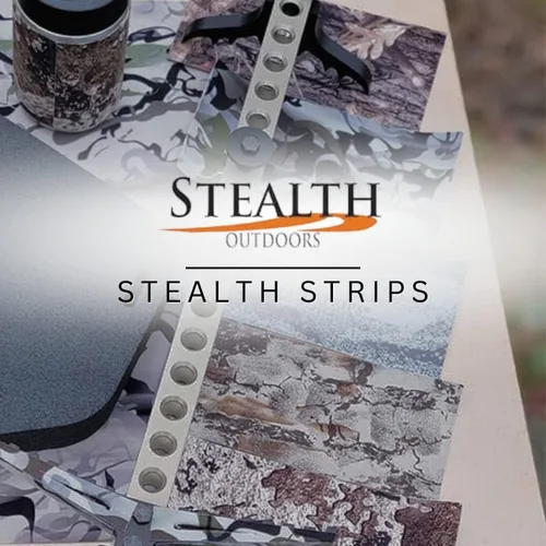 Miniatura 8 de Stealth Strips Cinta silenciadora de camuflaje Tela silenciadora autoadhesiva Ideal para silenciar todo tu equipo de caza de metal y accesorios