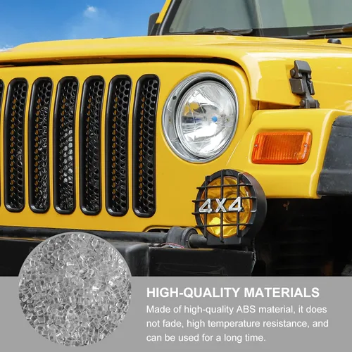 Miniatura 4 de JeCar para Jeep TJ Grill Inserts, Insertos de rejilla de malla para Jeep Wrangler TJ 1997-2006 (negro)